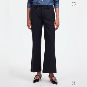 Madewell Kick Out Crop Pants in Wool-Blend Twill